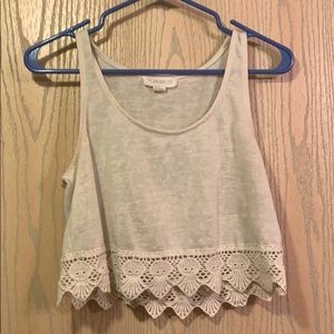cream cropped tank